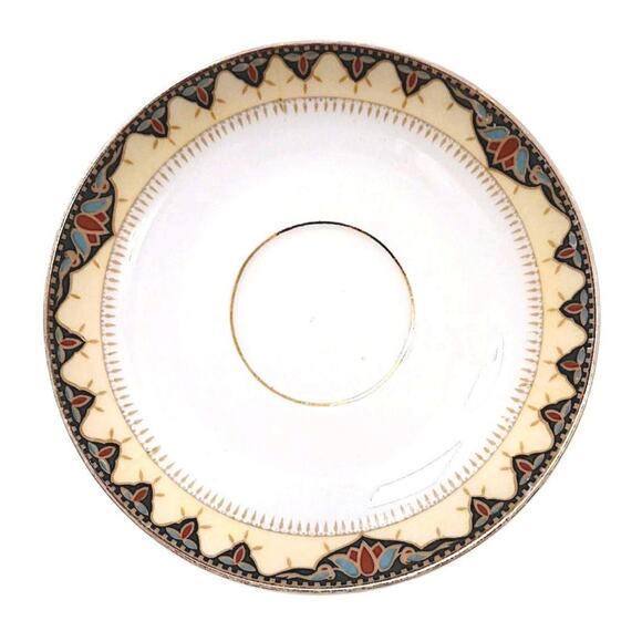 3 Pc Johann Haviland Bavaria Exotic Floral Designer Gold Rim THREE Saucer Plates - Picture 1 of 6